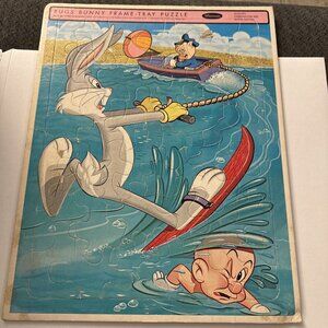Vintage Bugs Bunny Tray Frame Puzzle Whitman Warner Bros K7